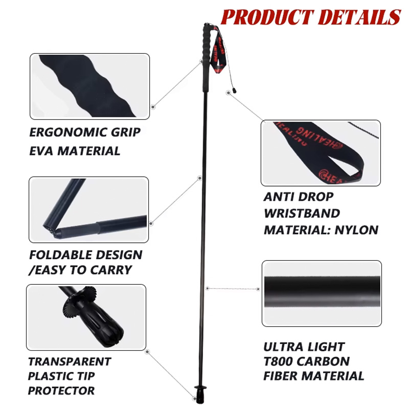 OKHEALING 110g Ultra-Light 5-S - đánh giá và giá Trekking Pole Carbon