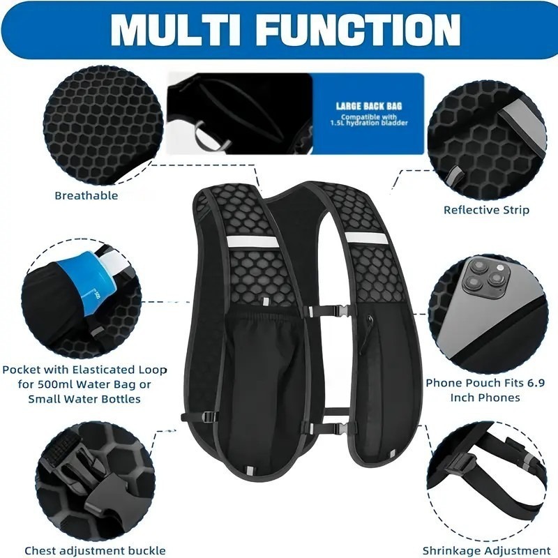 1-4PCS Outdoor Lightweight Hik - đánh giá và giá Hydration Vest